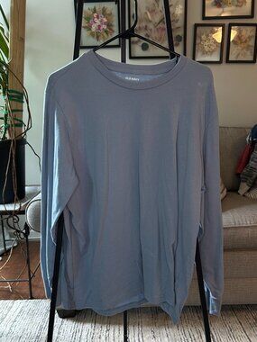 Old Navy Men's Medium Heather Gray Long Sleeve Crew Neck T-Shirt